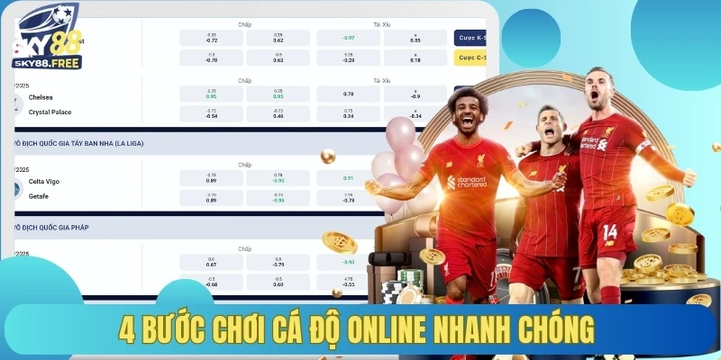 4 bước chơi cá độ online nhanh chóng