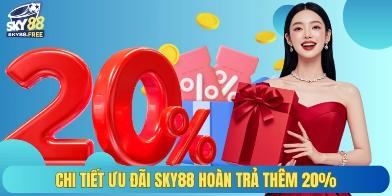 Chi tiết ưu đãi SKY88 hoàn trả thêm 20%