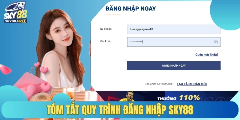 Tóm tắt quy trình đăng nhập SKY88