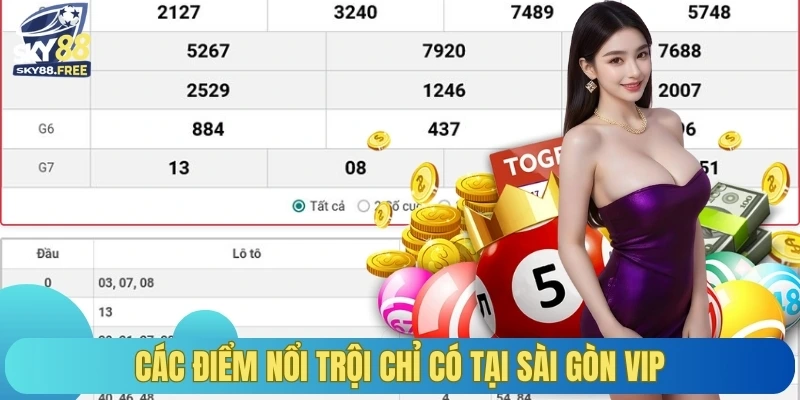 Các điểm nổi trội chỉ có tại Sài Gòn VIP