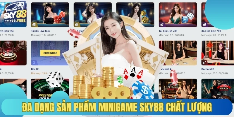 Đa dạng sản phẩm Minigame Sky88 chất lượng